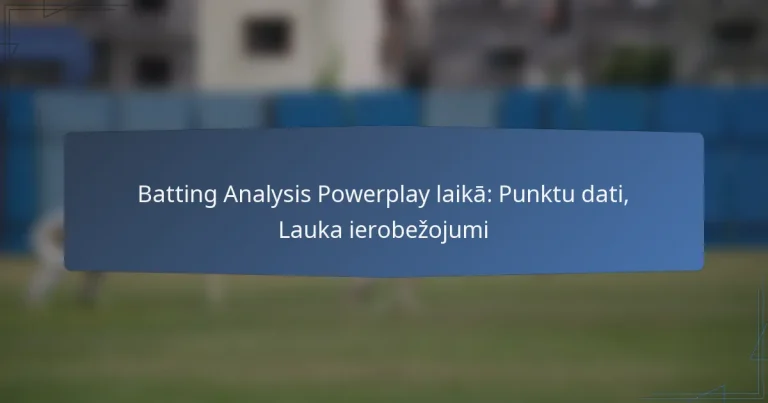 Batting Analysis Powerplay laikā: Punktu dati, Lauka ierobežojumi