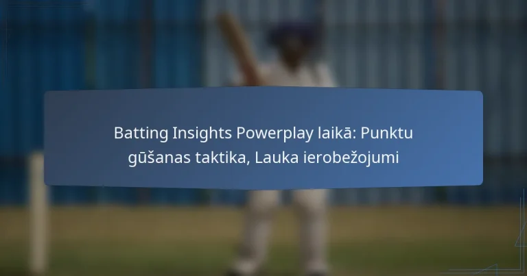 Batting Insights Powerplay laikā: Punktu gūšanas taktika, Lauka ierobežojumi