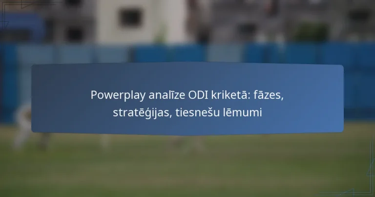Powerplay analīze ODI kriketā: fāzes, stratēģijas, tiesnešu lēmumi