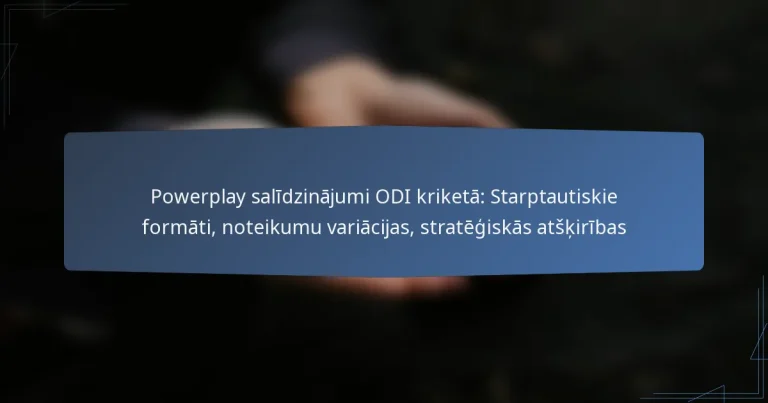 Powerplay salīdzinājumi ODI kriketā: Starptautiskie formāti, noteikumu variācijas, stratēģiskās atšķirības